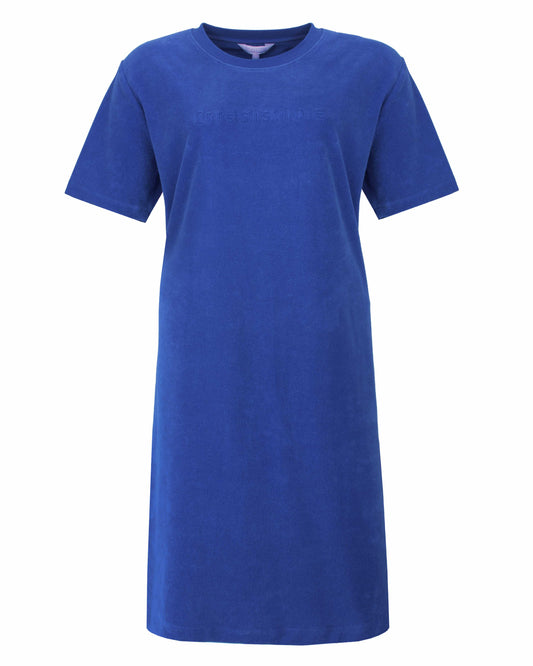 Irresistible Dames Nachthemd - Badstof - korte Mouwen - Blauw