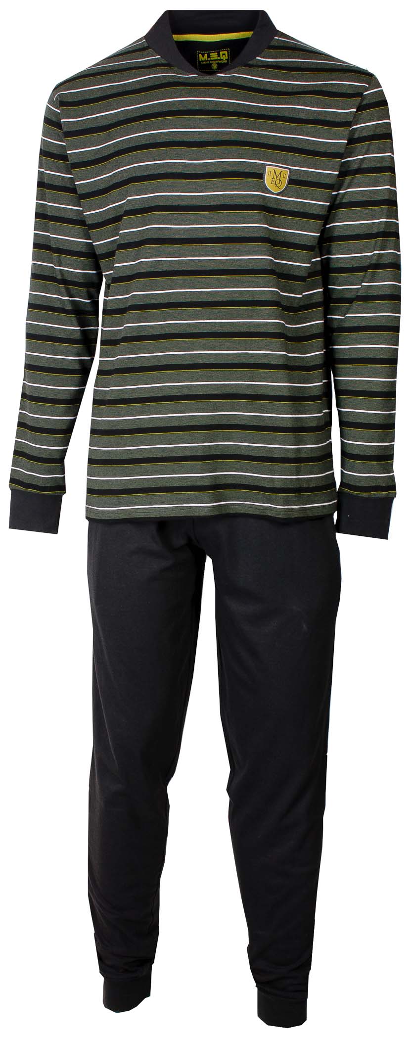 MEQ Heren Pyjama - Pyjama Set - 100% Gekamde Katoen - Zwart