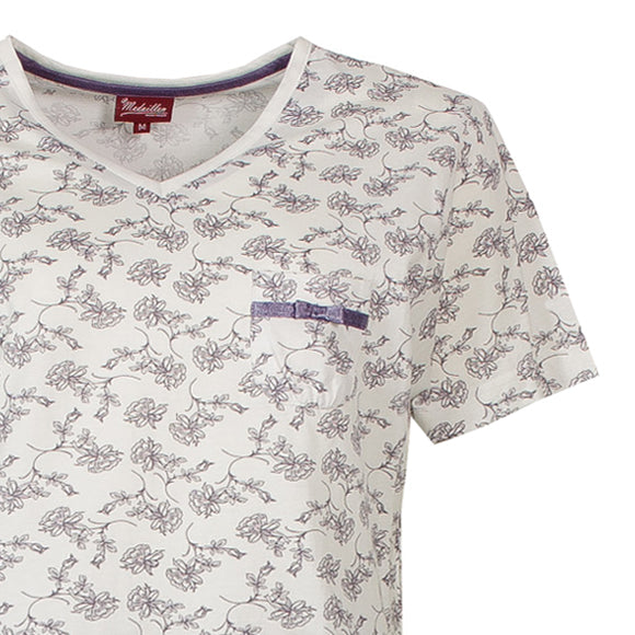 Medaillon Dames Pyjama - 100% Katoen - Wit