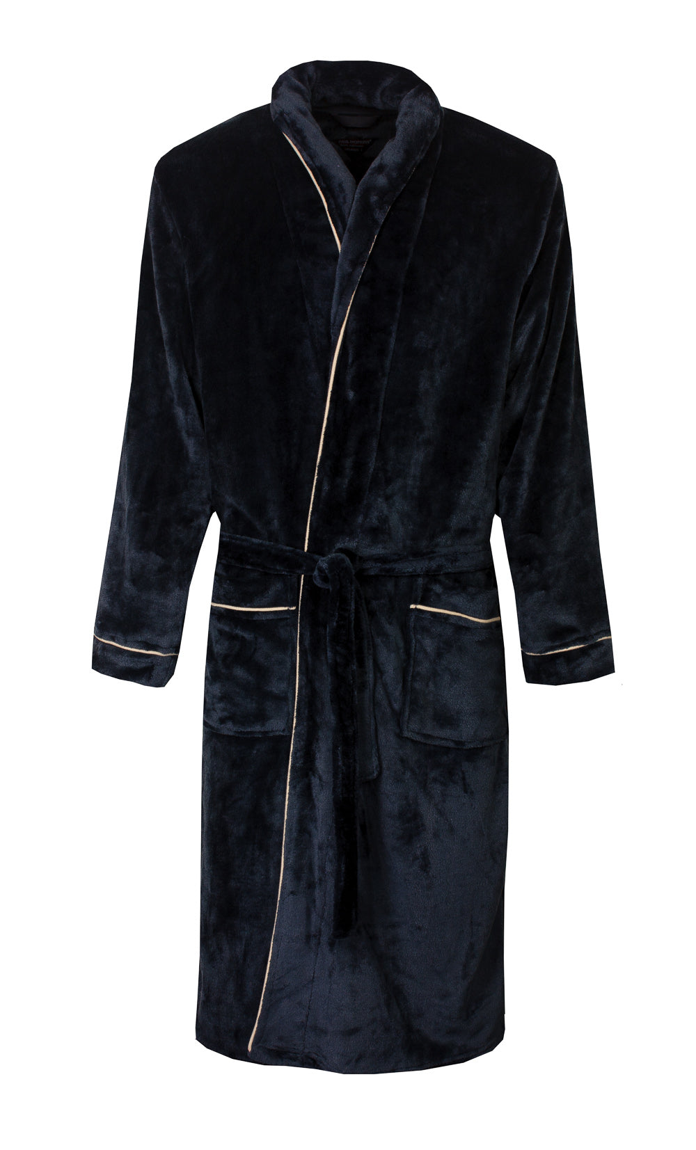 Paul Hopkins Heren Badjas - Flannel Fleece - Donkerblauw