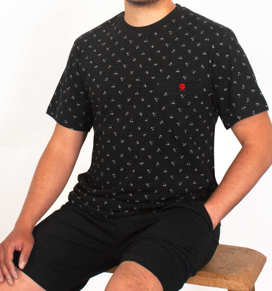 Paul Hopkins Heren Shortama - Pyjama Set - Zwart