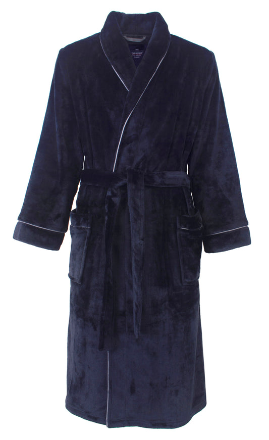 Paul Hopkins Heren Badjas - Fleece - Donker Blauw