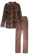 Irresistible Dames Huispak - Fleece - Panterprint - Bruin
