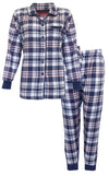 Irresistible Dames Pyjama - Flanel - Doorknoop - Blauw