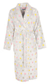 Irresistible Dames Badjas - Meerkleurige Bolletjes - Grijs