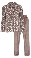 Irresisitible Dames Huispak - Fleece - Panterprint Bruin