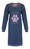 Irresistible Dames Nachthemd - 100% Katoen - Blauw