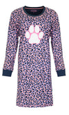 Irresistible Dames Nachthemd - 100% Katoen - Blauwe afwerking