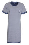 Irresistible Dames Nachthemd - Gestreept - Blauw/Wit