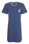 Irresistible Dames Nachthemd - 100% Katoen - Zebra - Blauw