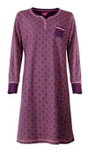 Irresistible Dames Nachthemd - Slaapkleed - Katoen - Paars
