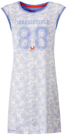 Irresistible Dames Nachthemd - Slaapkleed - Licht Blauw