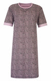 Irresistible Dames Nachthemd - Panter dessin - Katoen - Lila