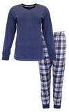 Irresistible Dames Pyjama - Flanel - Marine Blauw