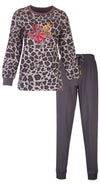 Irresistible Dames Pyjama - Katoen - Panterprint - Grijs