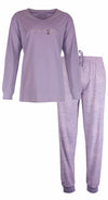 Irresistible Dames Pyjama - Katoen - Panter print - Paars