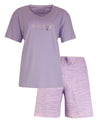 Irresistible Dames Shortama - Pyjama Set - Zebra - Paars