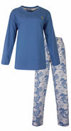 Medaillon Dames Pyjama - M Logo - Katoen - Licht Blauw