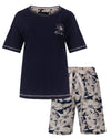 Medaillon Dames Shortama - Korte Mouwen - Donker Blauw