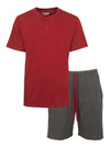 MEQ Heren Shortama - Pyjama Set - 100% Katoen - Rood