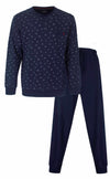 Paul Hopkins Heren Pyjama - Ronde Hals met Knoopjes - Blauw