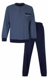 Paul Hopkins Heren Pyjama - met Borstzakje - Donker Blauw