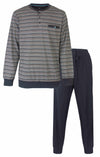 Paul Hopkins Heren Pyjama - Gestreept - Donker Grijs
