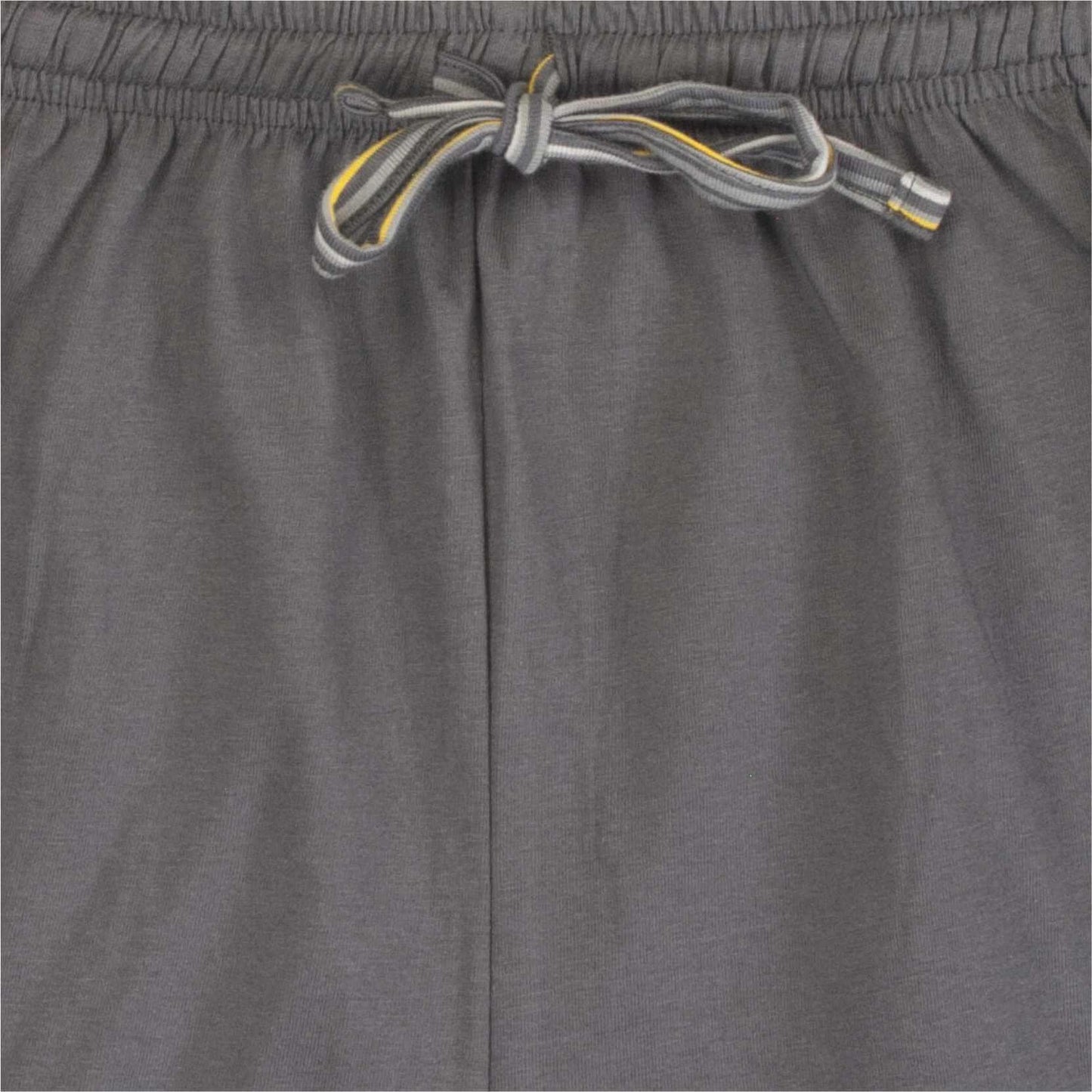 Grijze pyjama broek met gestreept koord, elastische tailleband en rechte pijpen