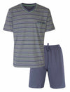Paul Hopkins Heren Shortama - 100 % Katoen - Pyjama Set - Blauw