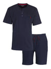 Paul Hopkins Heren Shortama - Pyjama Set - Katoen - Donker Blauw