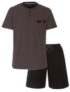 Paul Hopkins Heren Shortama - Pyjama Set - Geprint Dessin - Grijs