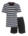 Paul Hopkins Heren Shortama - Streepdessin - Pyjama Set - Donkerblauw