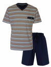 Paul Hopkins Heren Shortama - Pyjama Set - V-hals - Beige