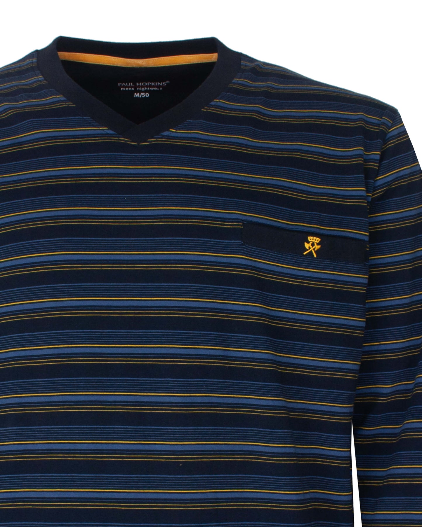 Paul Hopkins Heren Pyjama - Gestreept - V-hals - Donker Blauw - afbeelding 5
