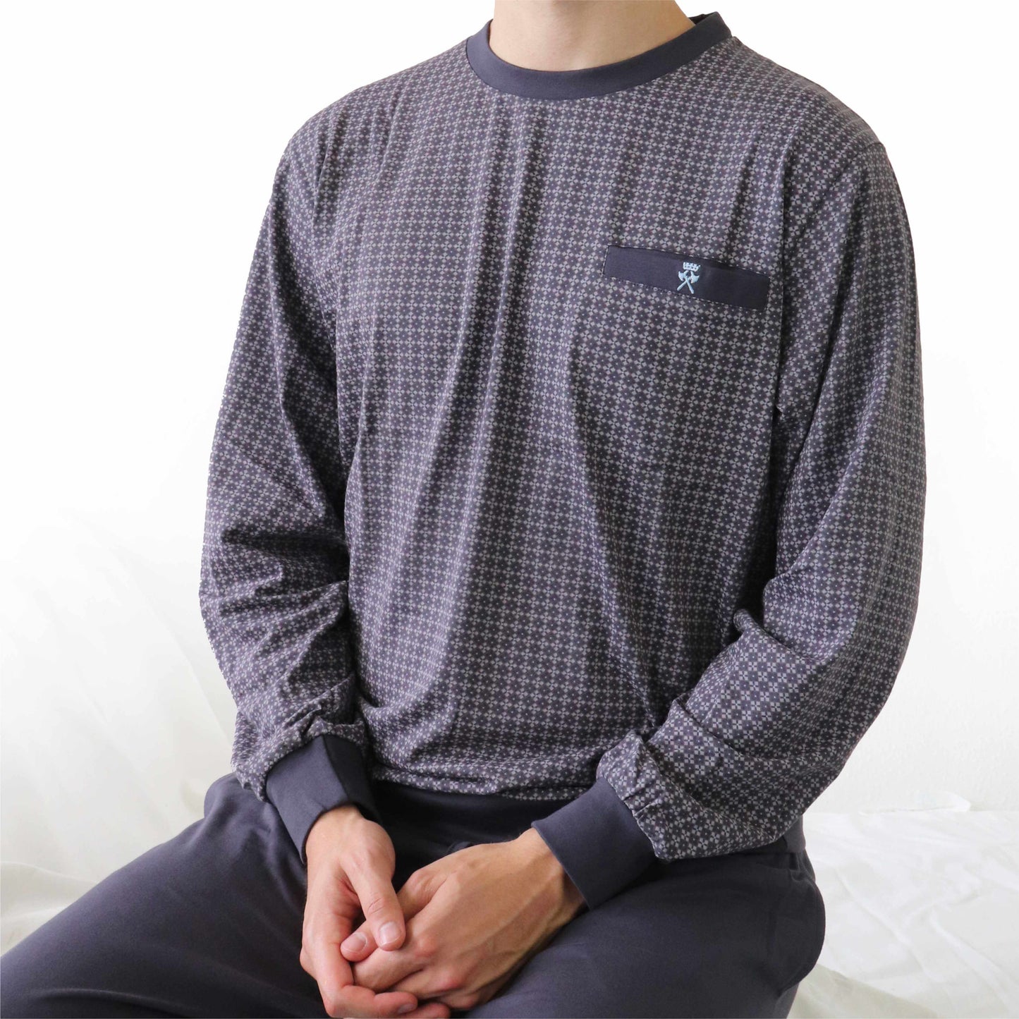 Paul Hopkins Heren Pyjama - Katoen - Lange Mouwen - Grijs - afbeelding 7