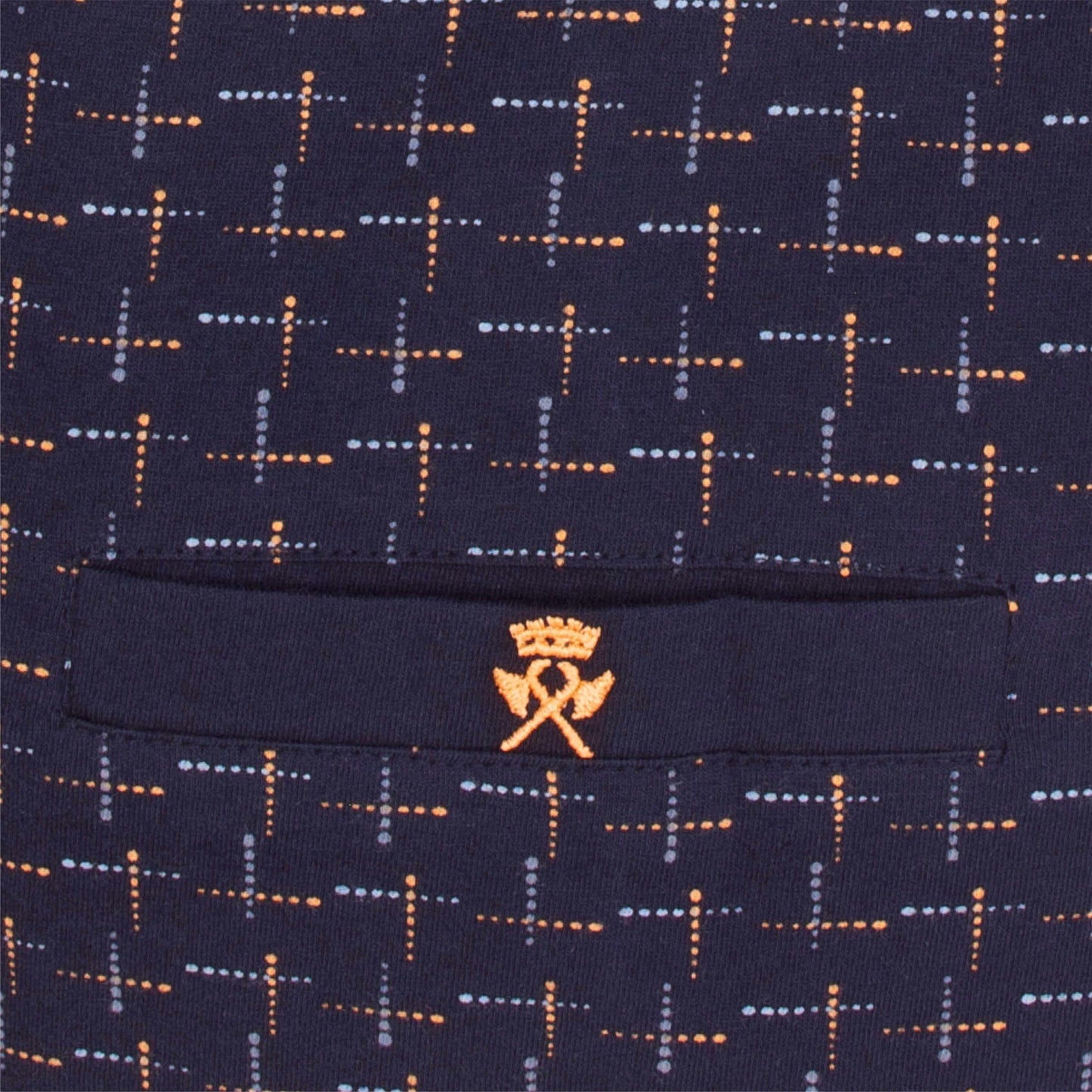 Paul Hopkins Heren Pyjama - Lange Mouwen- Geprint dessin- Donker Blauw. - afbeelding 4