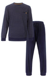 Paul Hopkins Heren Pyjama - Lange Mouwen - Donker Blauw