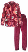 Tenderness Dames Huispak - Fleece - Gebloemd - Rood