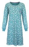 Tenderness Dames Nachthemd - 100% Katoen - aqua groen