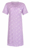 Tenderness Dames Nachthemd - Bloemenprint - Licht Paars