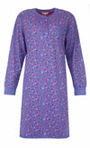 Tenderness Dames Nachthemd - Bloemetjes Dessin - Paars