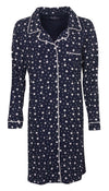 Tenderness Dames Nachthemd - Doorknoop - Donker Blauw