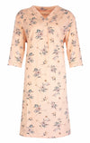 Tenderness Dames Nachthemd - Gebloemd Dessin - Katoen - Roze