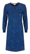 Tenderness Dames Nachthemd - Geprint Dessin - Diep Blauw