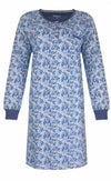 Tenderness Dames Nachthemd - Katoen - Indigo Blauw