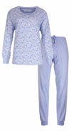 Tenderness Dames Pyjama Set - Bloemetjes print - Blauw