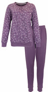 Tenderness Dames Pyjama - Katoen - Ronde Hals - Donker Paars