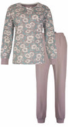 Tenderness Dames Pyjama - Katoen - Gebloemd Bruin