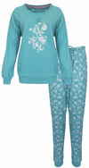Tenderness Dames Pyjama - Katoen - Lange Mouwen - Aqua Groen