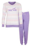 Tenderness Dames Pyjama - Katoen - V Hals - Paars